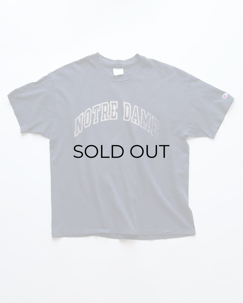 画像1: 〜00's Champion COTTON PRINT S/S TEE "NOTRE DAME" "MADE IN USA" (1)
