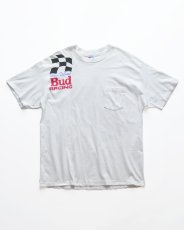 画像2: 90's Hanes COTTON W-PRINT S/S POCKET TEE "Bud RACING" "MADE IN USA" (2)