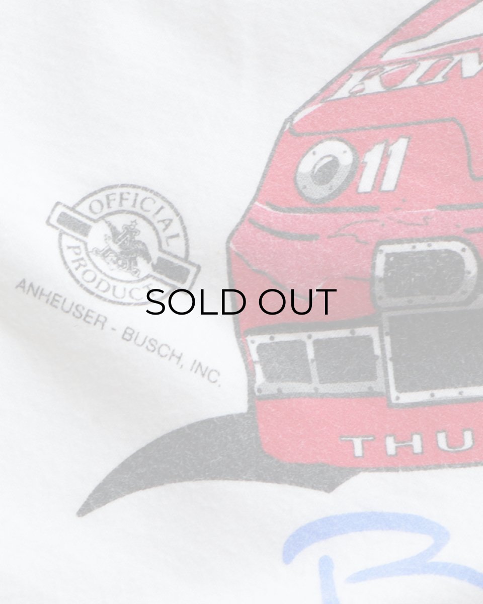 画像7: 90's Hanes COTTON W-PRINT S/S POCKET TEE "Bud RACING" "MADE IN USA" (7)