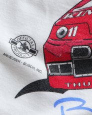 画像7: 90's Hanes COTTON W-PRINT S/S POCKET TEE "Bud RACING" "MADE IN USA" (7)