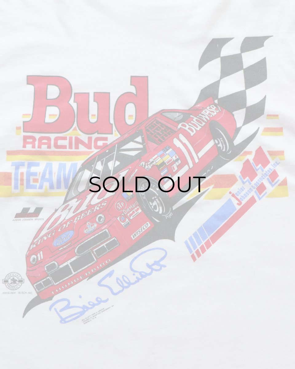 画像4: 90's Hanes COTTON W-PRINT S/S POCKET TEE "Bud RACING" "MADE IN USA" (4)