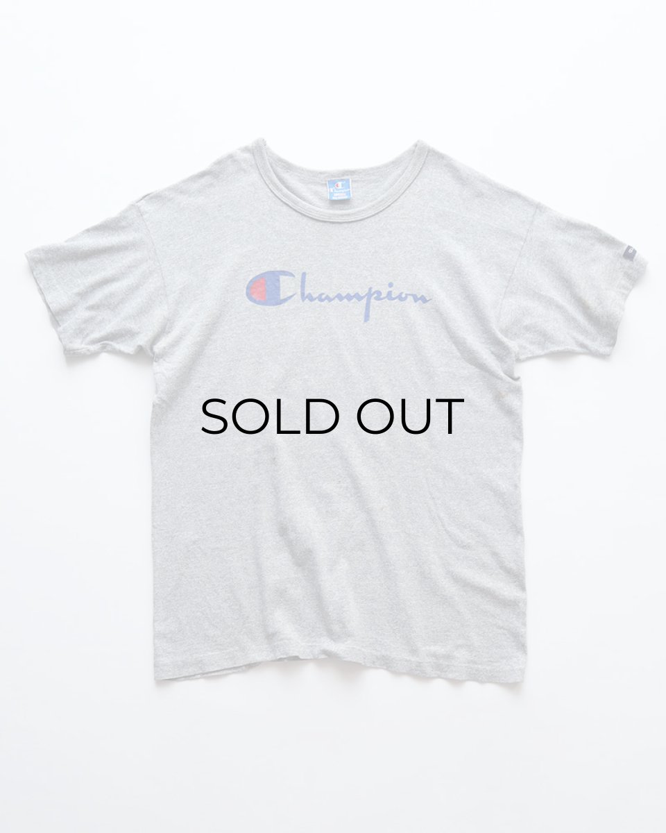 画像1: 90's Champion COTTON RAYON SCRIPT LOGO PRINT S/S TEE "MADE IN USA" (1)