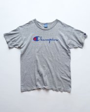 画像1: 90's Champion COTTON RAYON SCRIPT LOGO PRINT S/S TEE "MADE IN USA" (1)