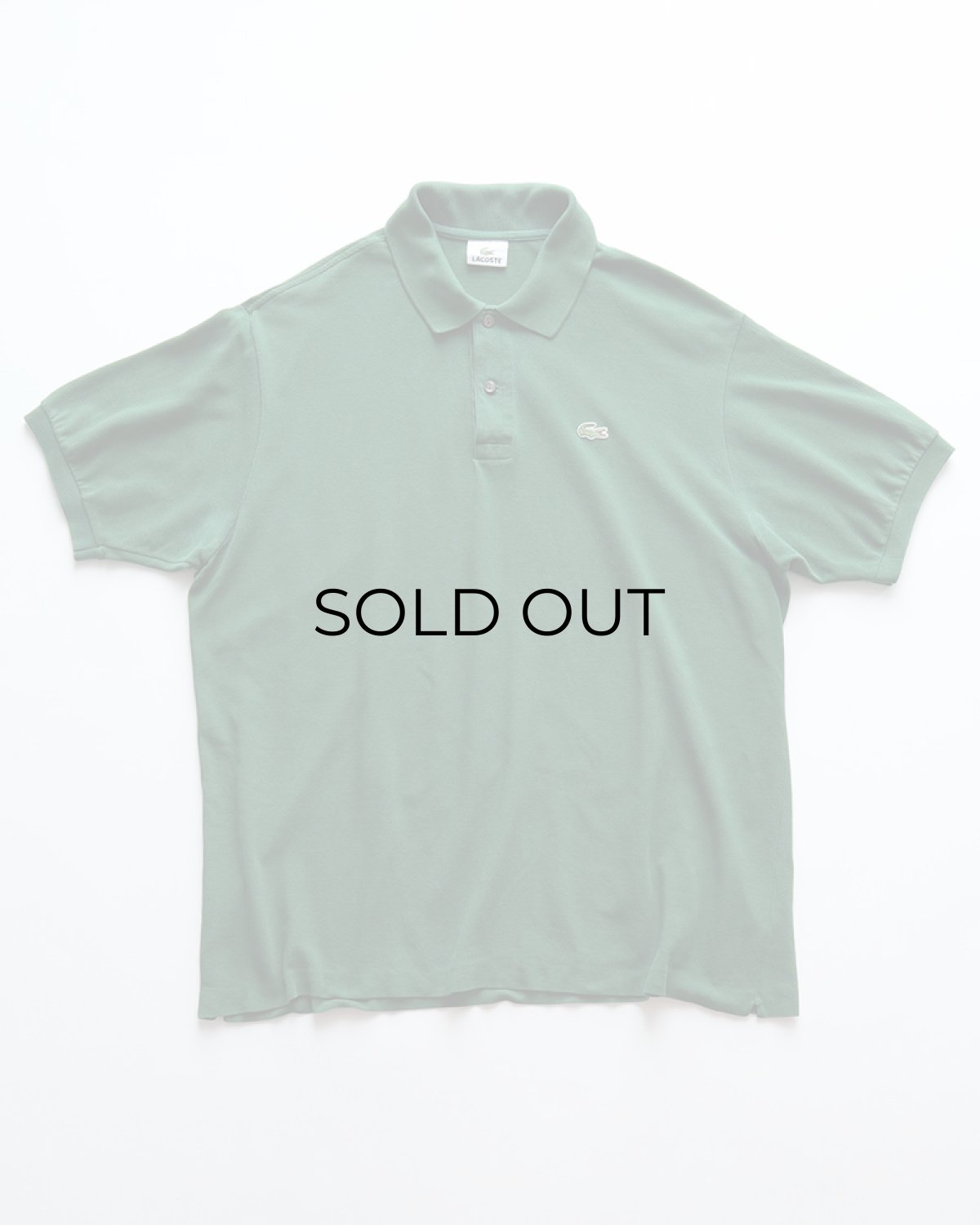 画像1: 〜00's LACOSTE COTTON MOSS STITCH S/S POLO SHIRT (1)
