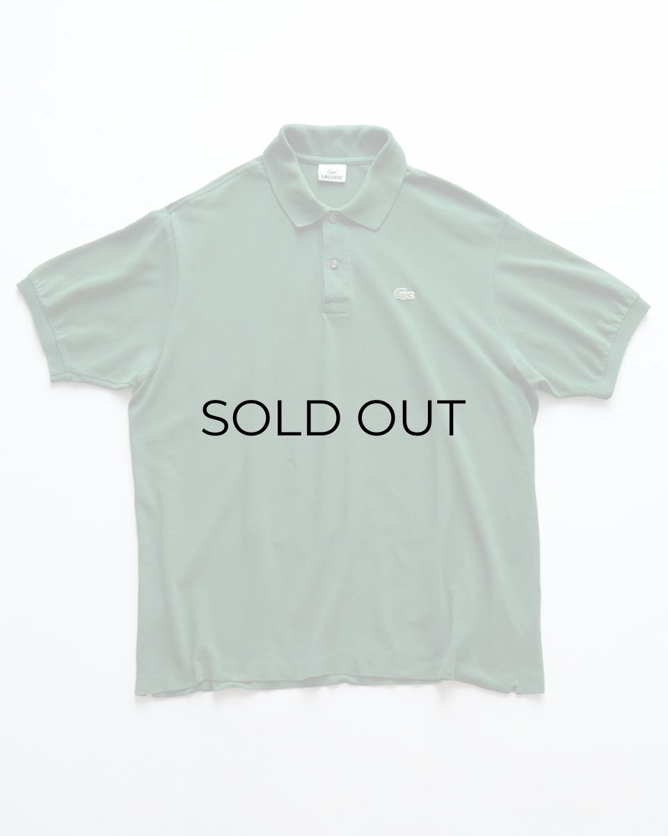 画像1: 〜00's LACOSTE COTTON MOSS STITCH S/S POLO SHIRT (1)