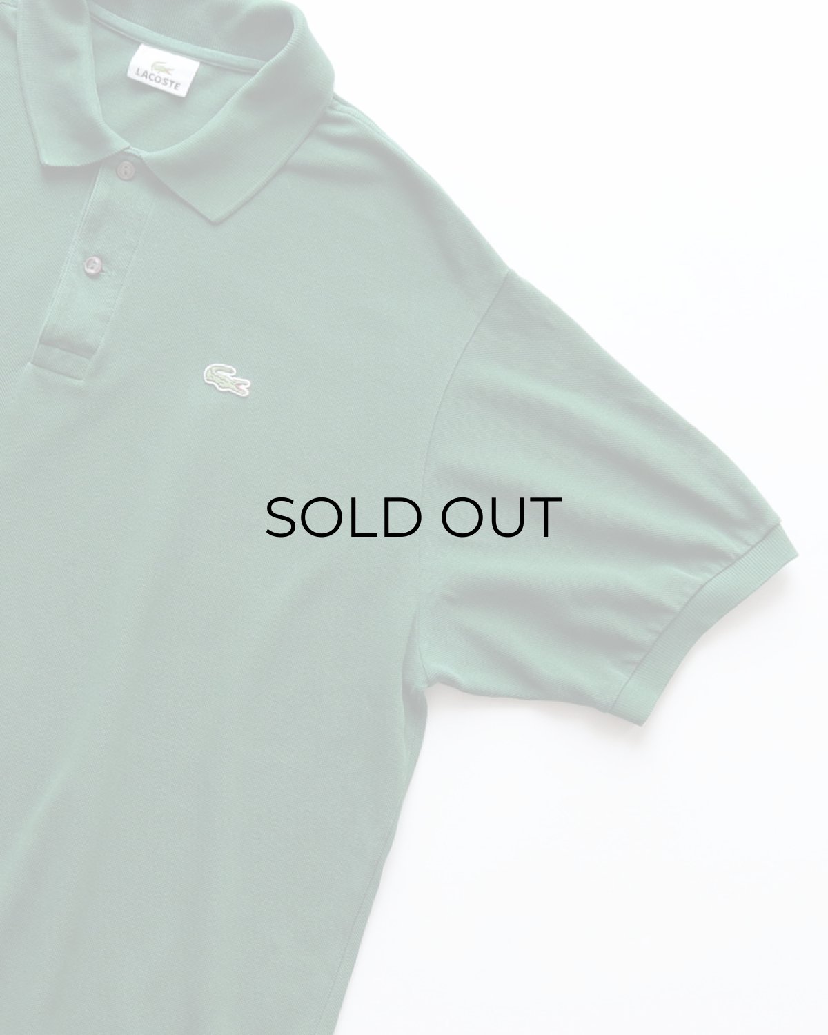 画像3: 〜00's LACOSTE COTTON MOSS STITCH S/S POLO SHIRT (3)