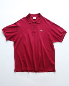 画像1: 〜00's LACOSTE COTTON MOSS STITCH S/S POLO SHIRT (1)