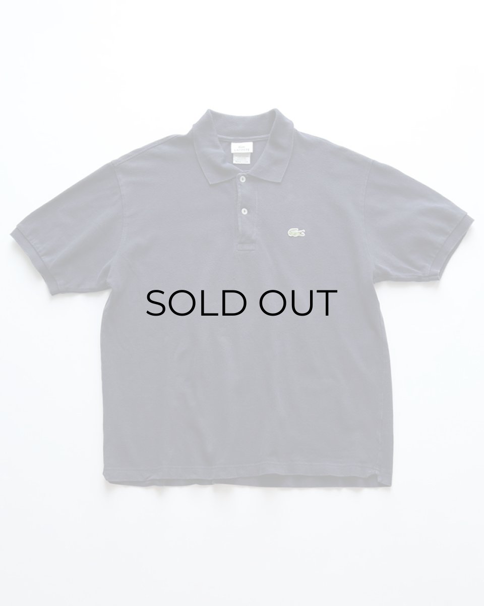 画像1: 〜00's LACOSTE COTTON MOSS STITCH S/S POLO SHIRT (1)
