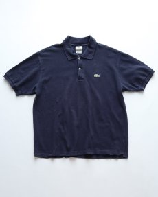 画像1: 〜00's LACOSTE COTTON MOSS STITCH S/S POLO SHIRT (1)