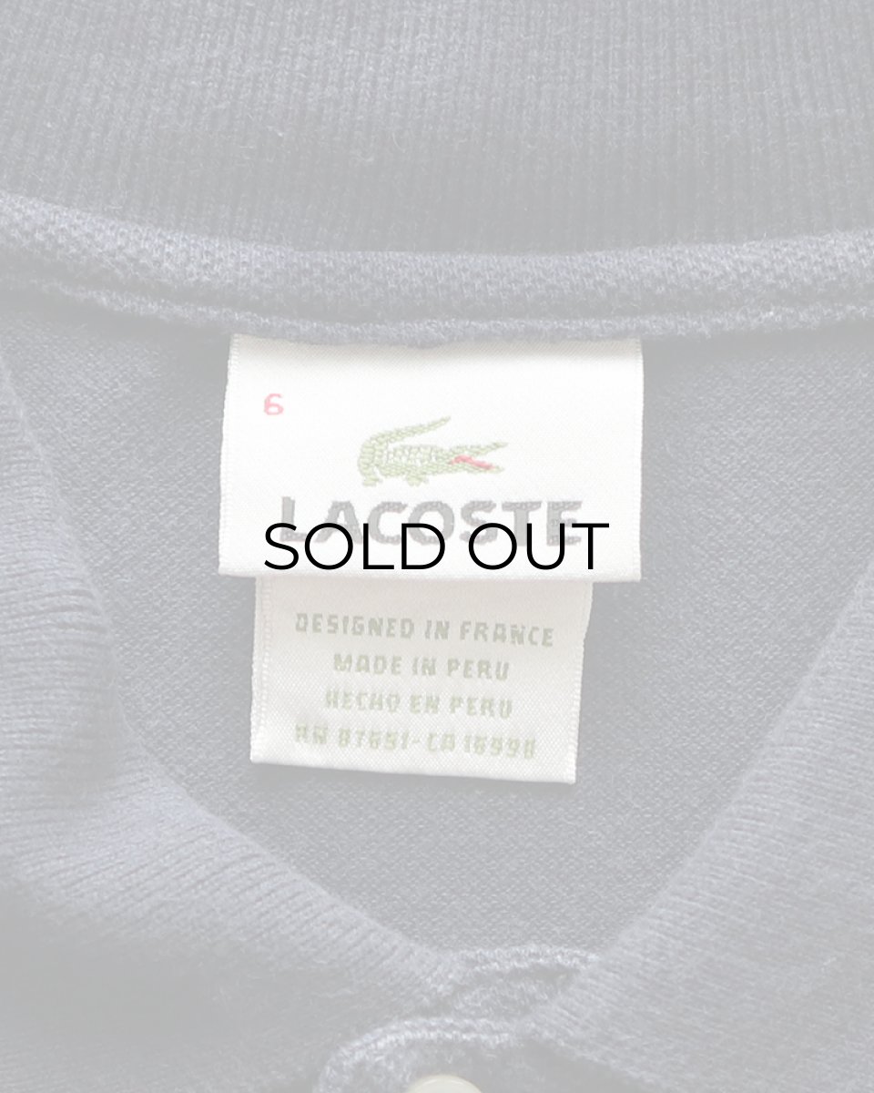 画像6: 〜00's LACOSTE COTTON MOSS STITCH S/S POLO SHIRT (6)