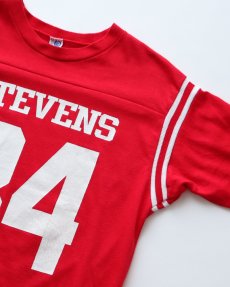 画像3: 80's ARTEX COTTON W-PRINT HALF SLEEVE FOOTBALL TEE "STEVENS 84" "MADE IN USA" (3)