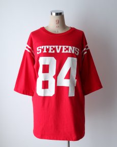 画像11: 80's ARTEX COTTON W-PRINT HALF SLEEVE FOOTBALL TEE "STEVENS 84" "MADE IN USA" (11)