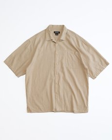画像1: TRUST LINEN RAYON S/S LOOP COLLAR BOX SHIRT (1)