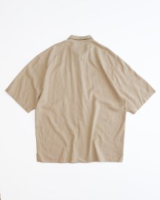 画像2: TRUST LINEN RAYON S/S LOOP COLLAR BOX SHIRT (2)