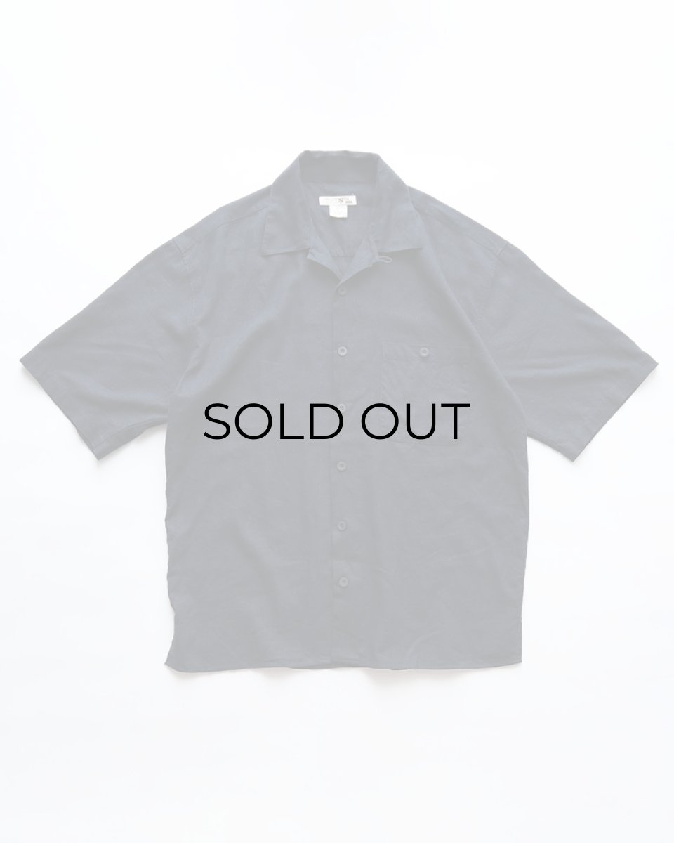 画像1: TRUST USA LINEN RAYON S/S LOOP COLLAR BOX SHIRT (1)
