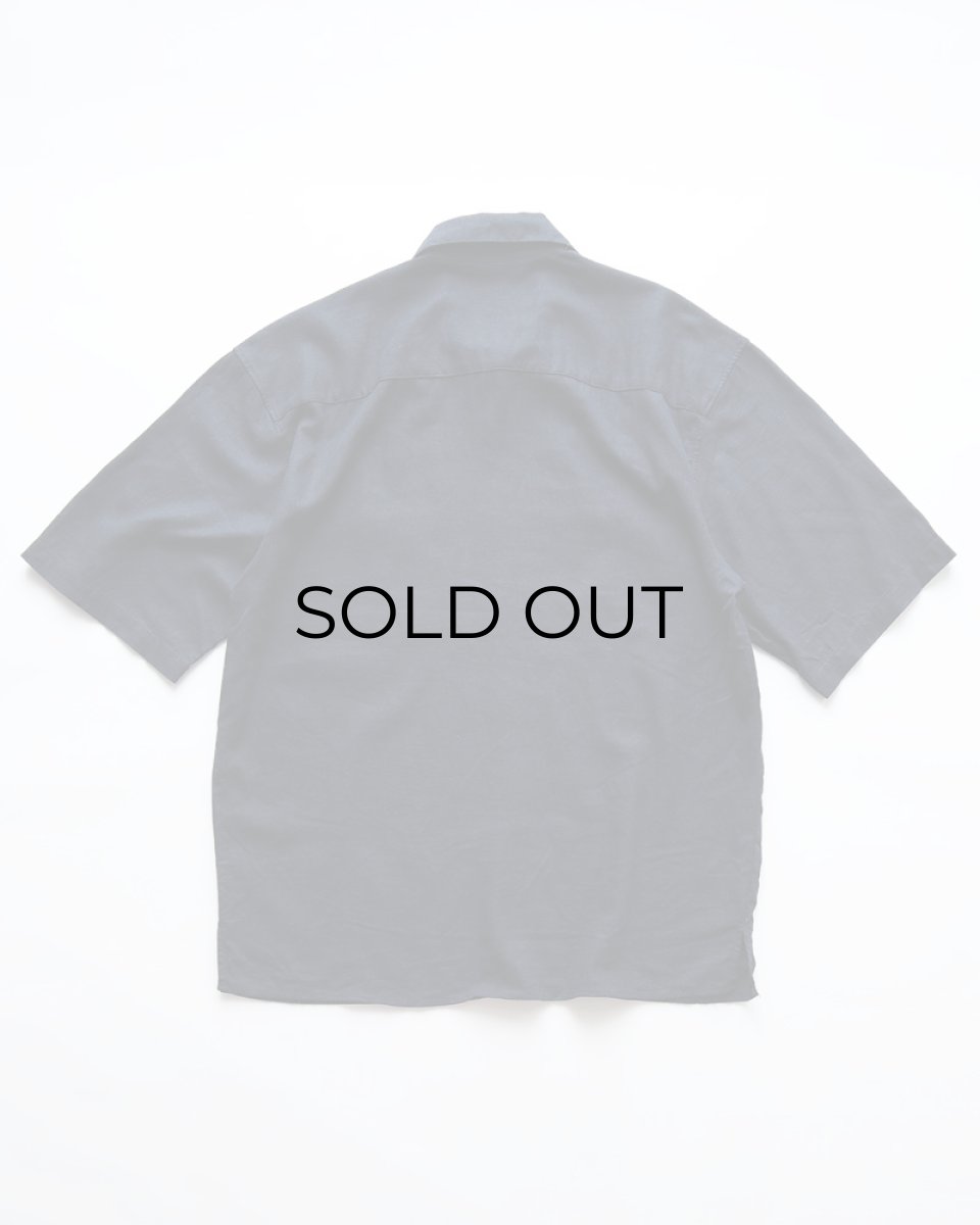 画像2: TRUST USA LINEN RAYON S/S LOOP COLLAR BOX SHIRT (2)