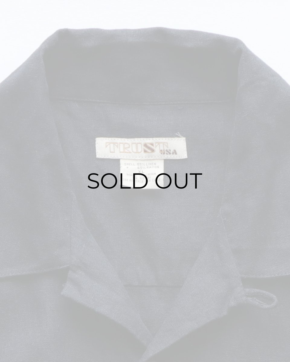 画像7: TRUST USA LINEN RAYON S/S LOOP COLLAR BOX SHIRT (7)