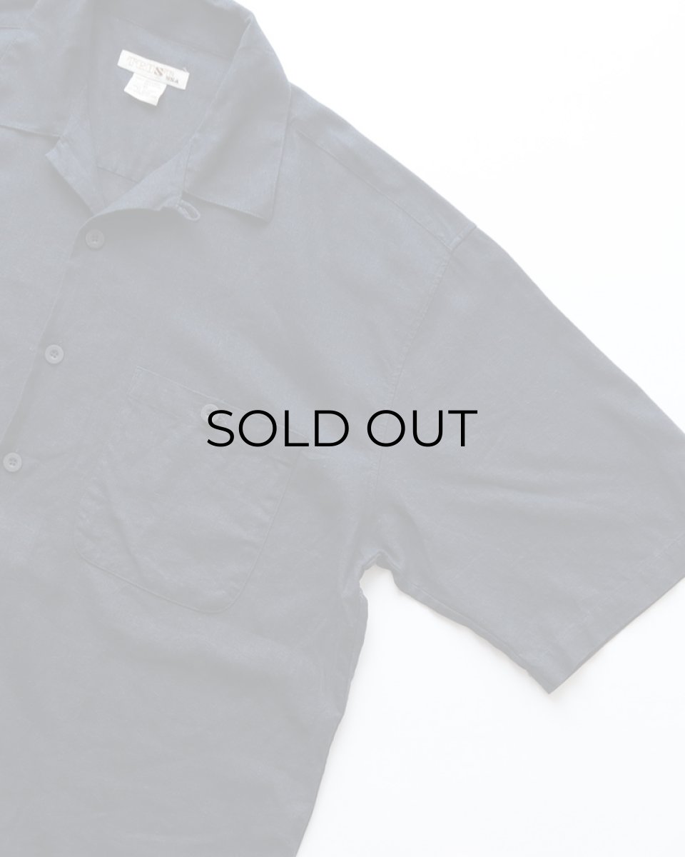 画像3: TRUST USA LINEN RAYON S/S LOOP COLLAR BOX SHIRT (3)