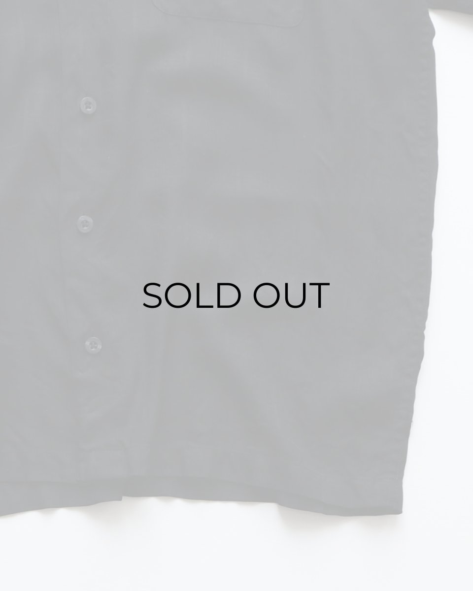 画像4: claiborne BLACK SILK WOVEN CHECK S/S BOX SHIRT (4)