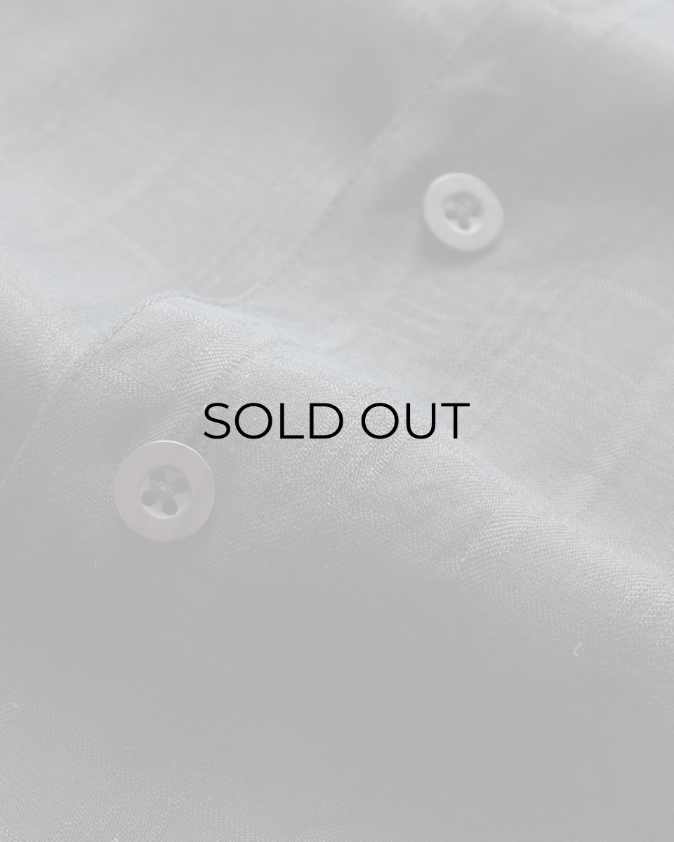 画像8: claiborne BLACK SILK WOVEN CHECK S/S BOX SHIRT (8)