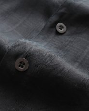 画像8: claiborne BLACK SILK WOVEN CHECK S/S BOX SHIRT (8)