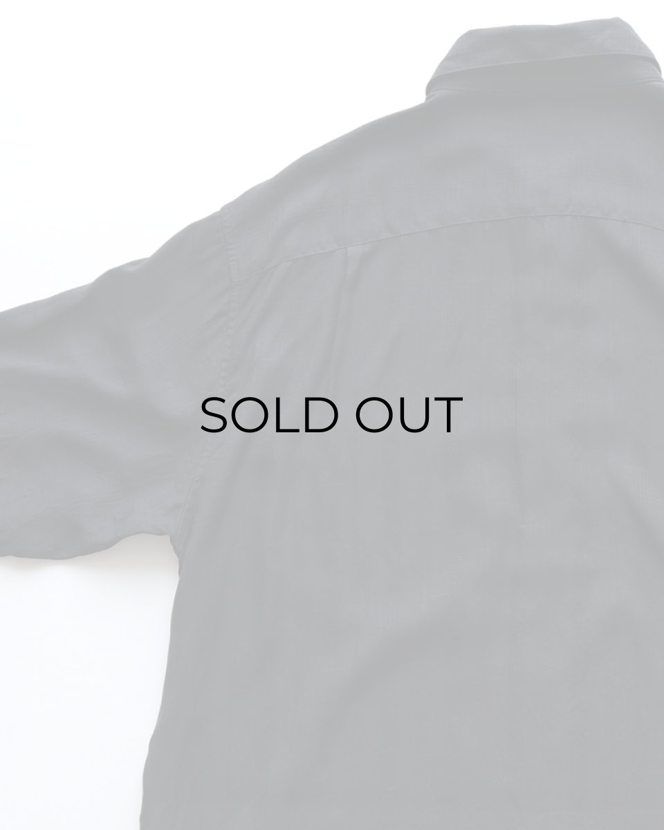 画像5: claiborne BLACK SILK WOVEN CHECK S/S BOX SHIRT (5)