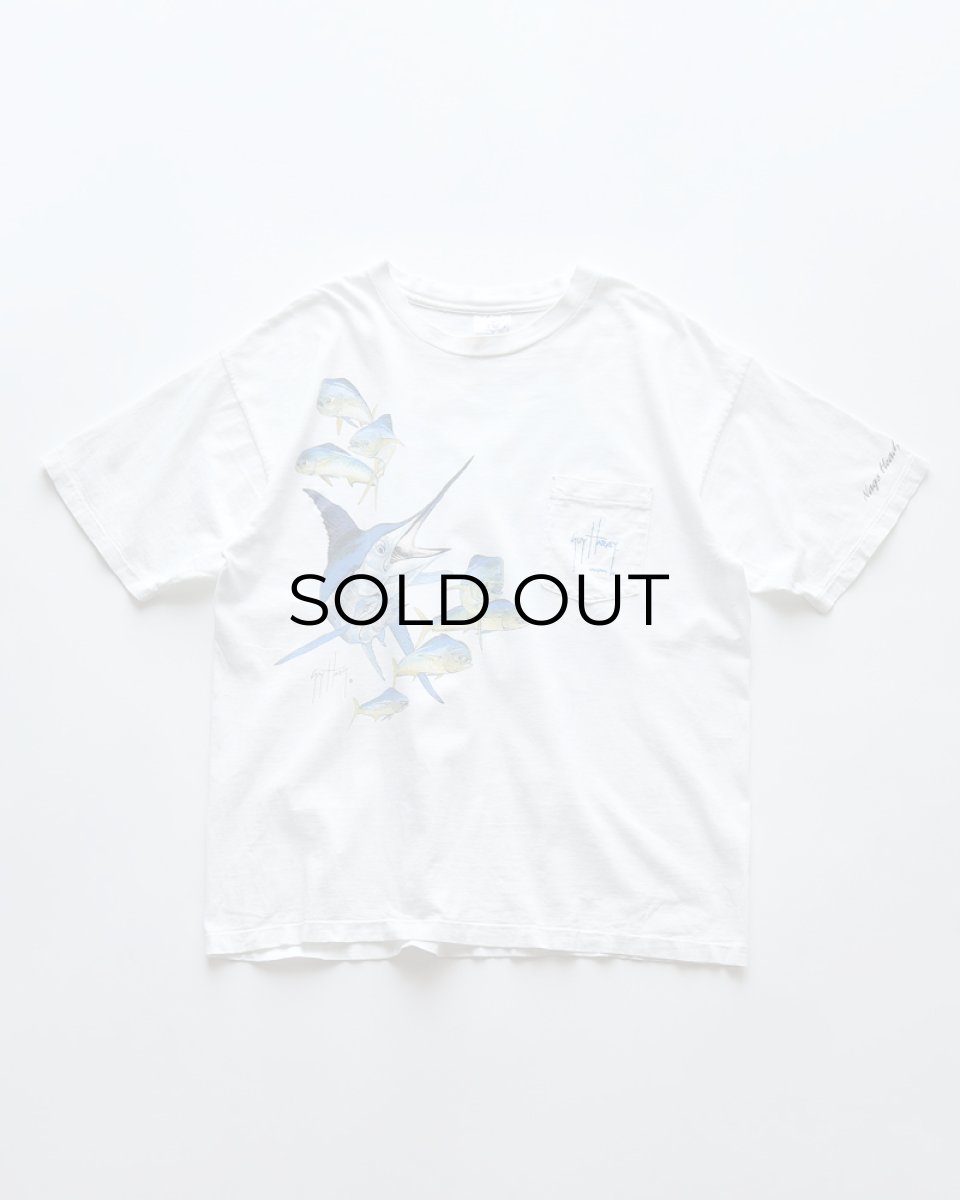画像1: 〜90's TSF SPORTSWEAR COTTON W-PRINT S/S POCKET TEE "Guy Harvey" "MADE IN USA" (1)