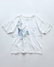 画像1: 〜90's TSF SPORTSWEAR COTTON W-PRINT S/S POCKET TEE "Guy Harvey" "MADE IN USA" (1)