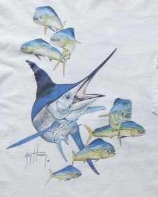 画像8: 〜90's TSF SPORTSWEAR COTTON W-PRINT S/S POCKET TEE "Guy Harvey" "MADE IN USA" (8)