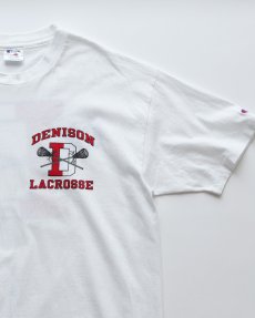 画像3: 〜00's Champion COTTON W-PRINT S/S TEE "DENISON LACROSSE" "MADE IN USA" (3)