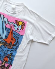 画像3: 90's UNKNOWN BRAND COTTON PRINT S/S ART TEE "MYLES MAILLIE" (3)