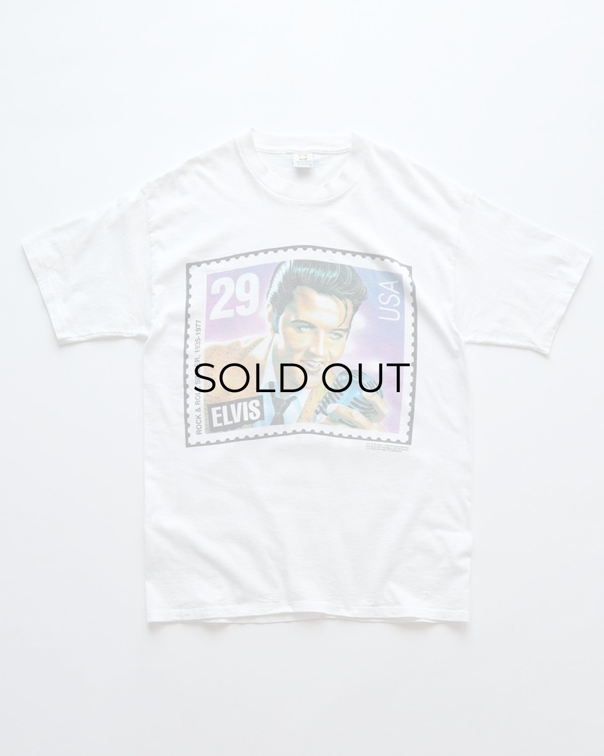 画像1: 90's HIGH COTTON, INC. COTTON PRINT S/S ARTIST TEE "ELVIS" "MADE IN USA" (1)