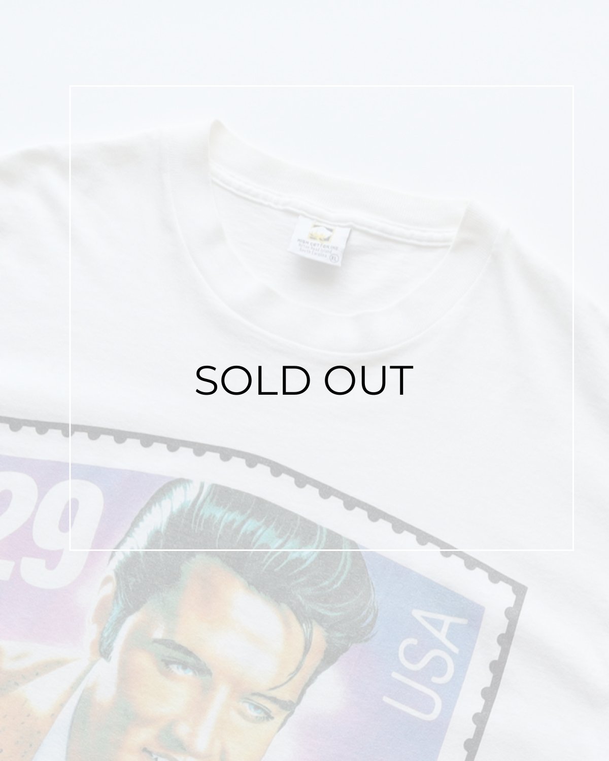 画像10: 90's HIGH COTTON, INC. COTTON PRINT S/S ARTIST TEE "ELVIS" "MADE IN USA" (10)