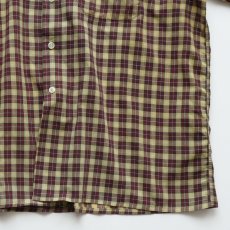 画像4: 60's UNKNOWN BRAND COTTON CHECK B/D OPEN COLLAR S/S BOX SHIRT (4)
