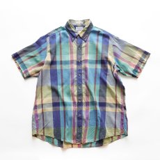 画像3: 〜90's Abraham's by Holbrook COTTON MADRAS CHECK S/S B/D SHIRT (3)