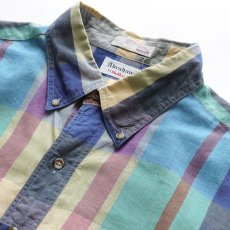 画像7: 〜90's Abraham's by Holbrook COTTON MADRAS CHECK S/S B/D SHIRT (7)