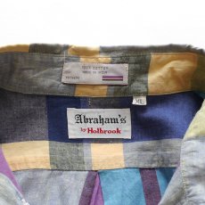 画像8: 〜90's Abraham's by Holbrook COTTON MADRAS CHECK S/S B/D SHIRT (8)