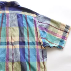 画像6: 〜90's Abraham's by Holbrook COTTON MADRAS CHECK S/S B/D SHIRT (6)