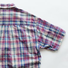 画像7: 〜90's OLD SCHOOL COTTON MADRAS CHECK S/S B/D SHIRT (7)