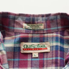 画像9: 〜90's OLD SCHOOL COTTON MADRAS CHECK S/S B/D SHIRT (9)