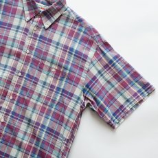 画像5: 〜90's OLD SCHOOL COTTON MADRAS CHECK S/S B/D SHIRT (5)
