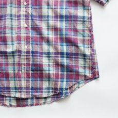 画像6: 〜90's OLD SCHOOL COTTON MADRAS CHECK S/S B/D SHIRT (6)