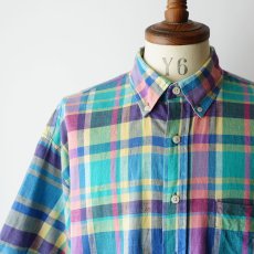 画像2: THE ARROW COMPANY COTTON MADRAS CHECK S/S B/D SHIRT (2)