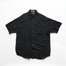 画像6: PERRY ELLIS BLACK SILK RAYON S/S SHIRT (6)