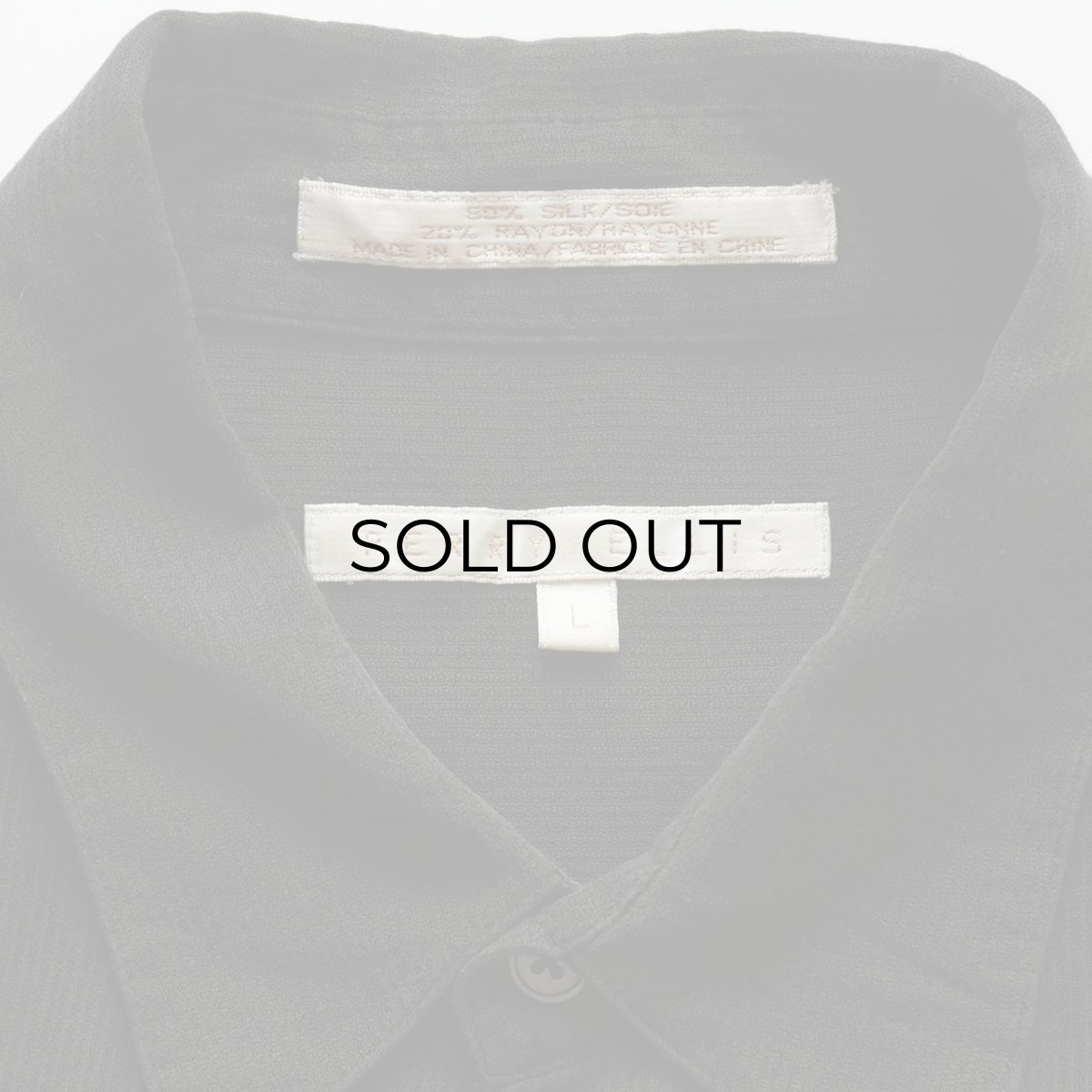 画像10: PERRY ELLIS BLACK SILK RAYON S/S SHIRT (10)