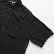 画像8: PERRY ELLIS BLACK SILK RAYON S/S SHIRT (8)