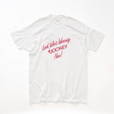 画像1: 〜80's JOCKEY COTTON W-PRINT S/S TEE "Look Who's Wearing JOCKEY Now!" (1)