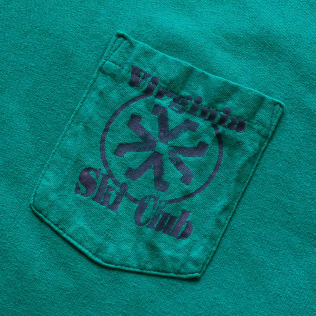 画像7: 〜90's Hanes COTTON W-PRINT S/S POCKET TEE "Virginia Ski Club" "MADE IN USA" (7)