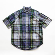 画像3: 〜00's Ralph Lauren "BIG SHIRT" COTTON MADRAS CHECK S/S B/D SHIRT (3)