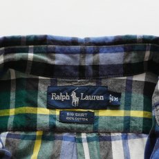 画像10: 〜00's Ralph Lauren "BIG SHIRT" COTTON MADRAS CHECK S/S B/D SHIRT (10)